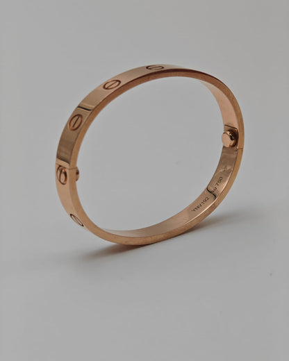 Cartier Love Bracelet – 18K Rose Gold, Size 15