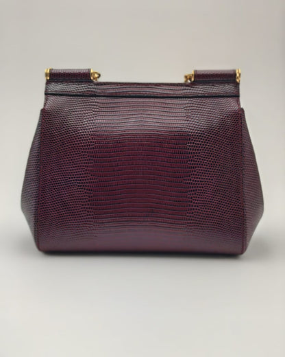 Dolce & Gabbana Sicily Small Crystal-Embellished Top Handle Bag
