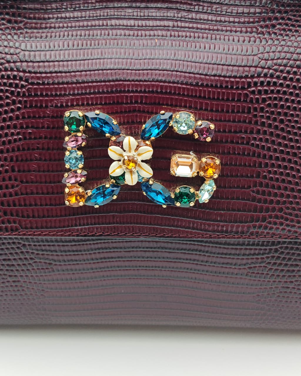 Dolce & Gabbana Sicily Small Crystal-Embellished Top Handle Bag