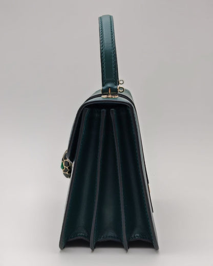 BVLGARI Serpenti Forever Small Top Handle Bag – Green Calf Leather
