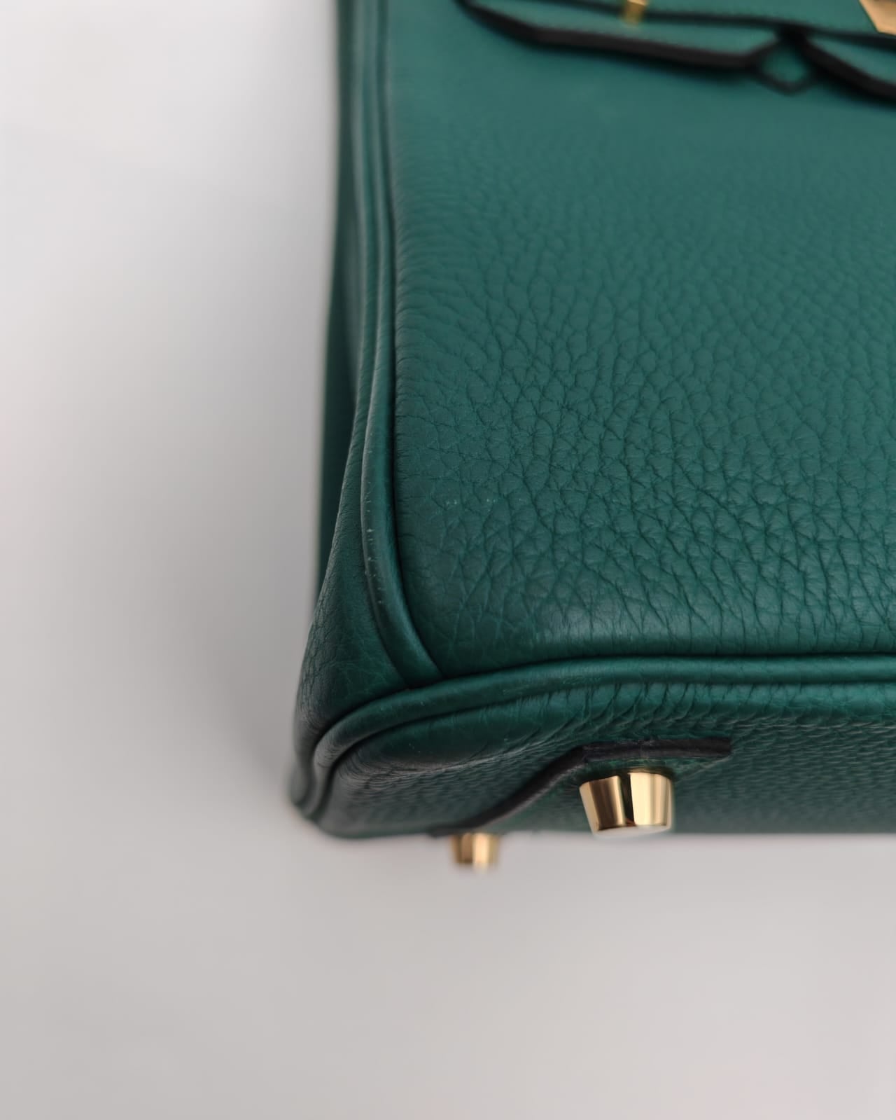 HERMÈS BIRKIN 30 BAG MALACHITE TOGO GOLD HARDWARE