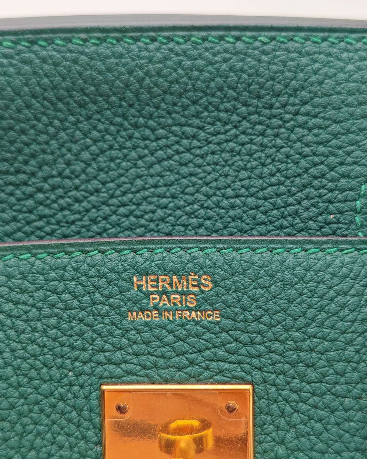HERMÈS BIRKIN 30 BAG MALACHITE TOGO GOLD HARDWARE
