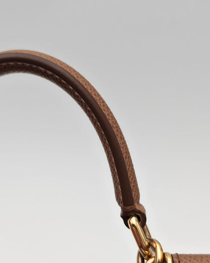 DOLCE & GABBANA SICILY MEDIUM BAG – BROWN DAUPHINE LEATHER