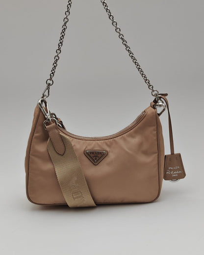 PRADA RE-EDITION 2005 NYLON BAG – CAMMEO BEIGE