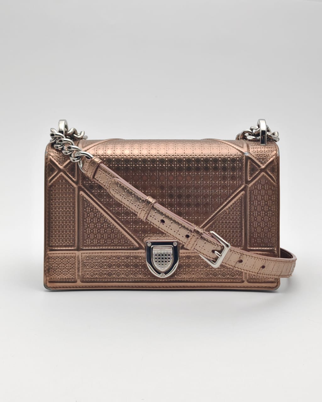 CHRISTIAN DIOR SMALL DIORAMA BAG – METALLIC BRONZE CALFSKIN