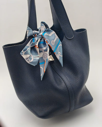 HERMÈS PICOTIN LOCK 22 BAG – BLEU NAVY CLEMENCE LEATHER