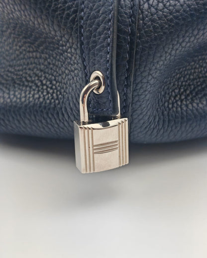 HERMÈS PICOTIN LOCK 22 BAG – BLEU NAVY CLEMENCE LEATHER