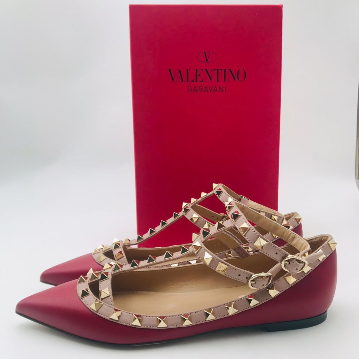 VALENTINO GARAVINI Rockstud Cage Flats