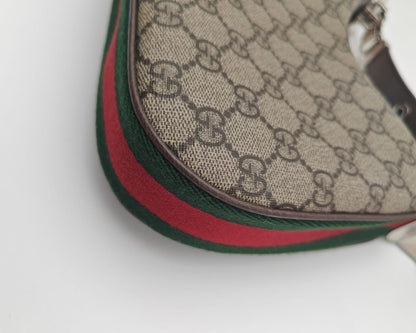 Gucci GG Supreme Monogram Textured Calfskin Web Small Attached