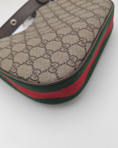 Gucci GG Supreme Monogram Textured Calfskin Web Small Attached