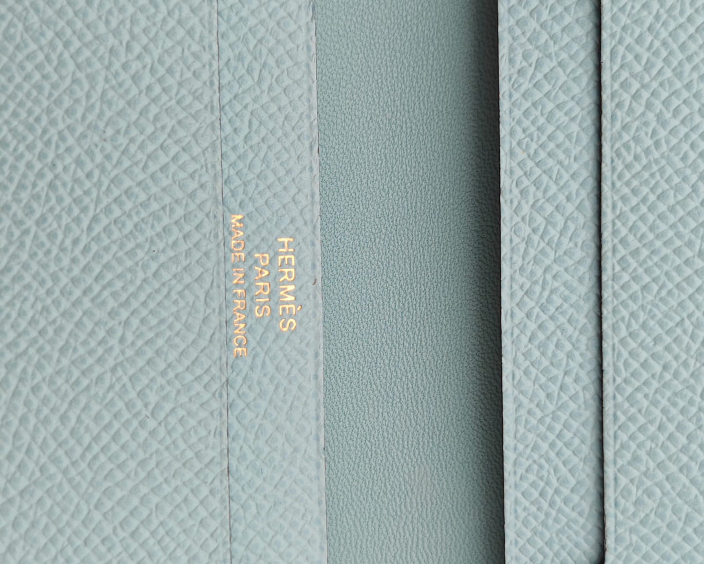 Hermès Béarn Compact Wallet – Blue Togo Leather with Gold H Clasp