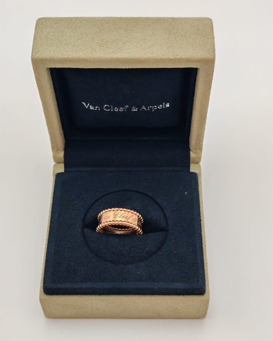 Van Cleef & Arpels Perlée Signature Ring – 18K Rose Gold