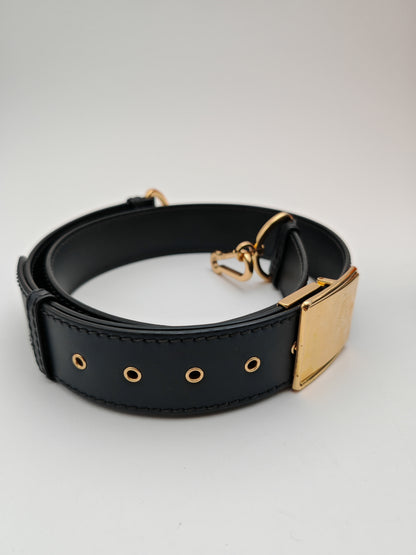 Christian Dior 30 Montaigne Box Bag in Blue Oblique Canvas with Gold Hardware