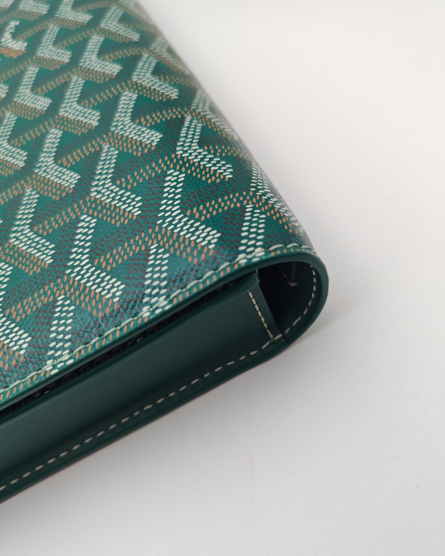 GOYARD MONTE CARLO PM CLUTCH – GREEN Goyardine Canvas