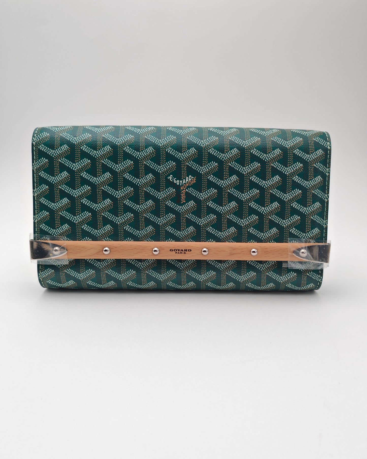 GOYARD MONTE CARLO PM CLUTCH – GREEN Goyardine Canvas
