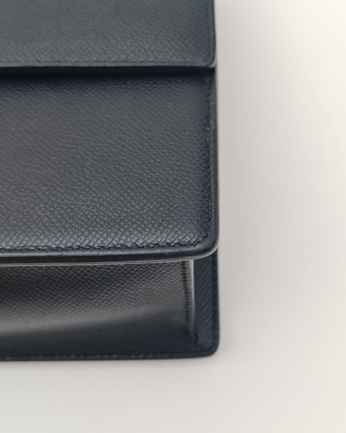 Christian Dior 30 Montaigne Bag in Black Grained Calfskin with Gold Hardware