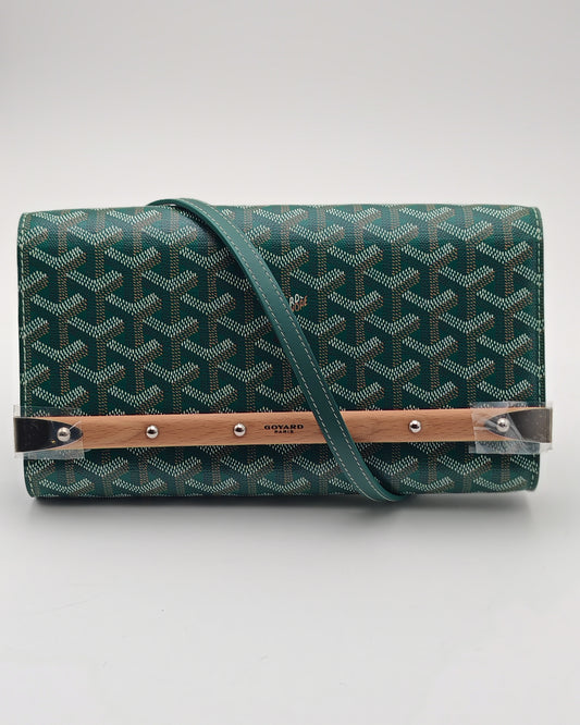 GOYARD MONTE CARLO PM CLUTCH – GREEN Goyardine Canvas